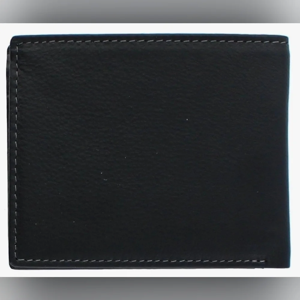 Timberland Men's Wellington Leather RFID Comnunter Security Black Wallet New